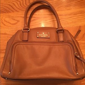 brown leather kate spade bag